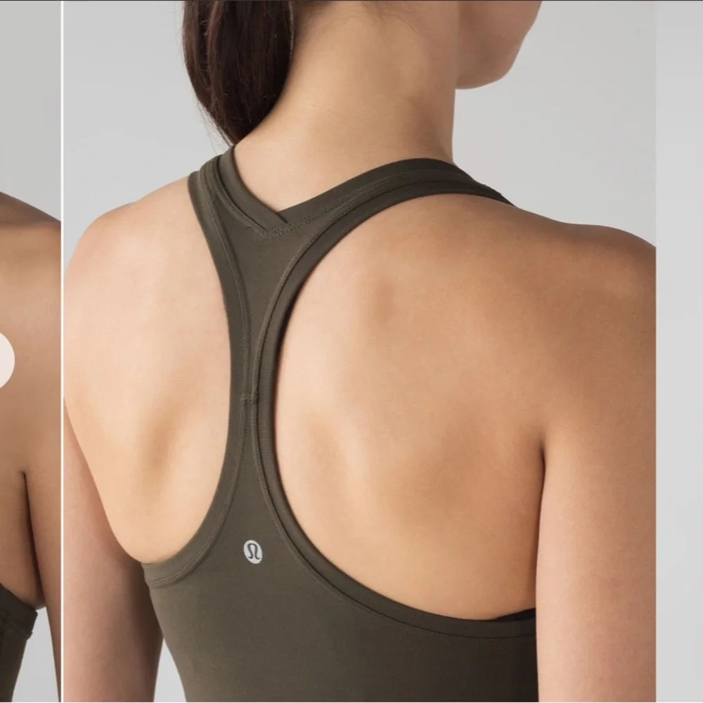 NWT Lululemon Athletica Cool Racerback Olive Green